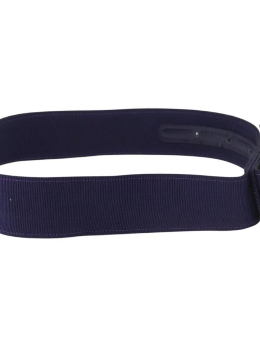Salvatore Ferragamo Vara Ribbon Belt Canvas 29.5"" Purple Gold Auth BA13266 - Picture 4 of 9